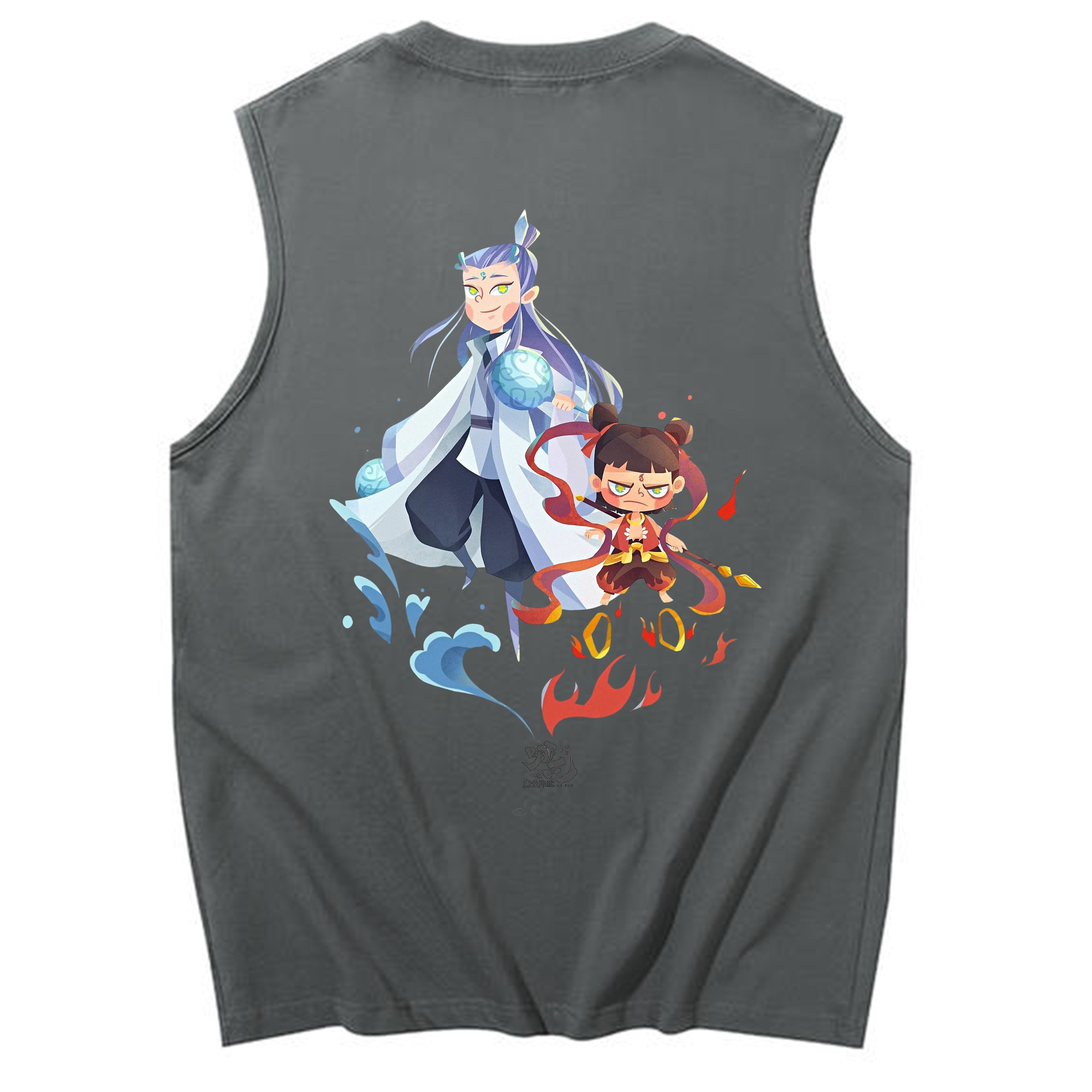 （画像用） Ne Zha 2 ナタ 魔童の大暴れ コットン100％タンクトップ（背面プリント）